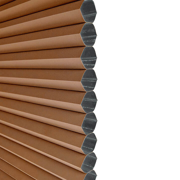 Odense Cordless Day And Night Blackout Honeycomb Shades Terra Cotta