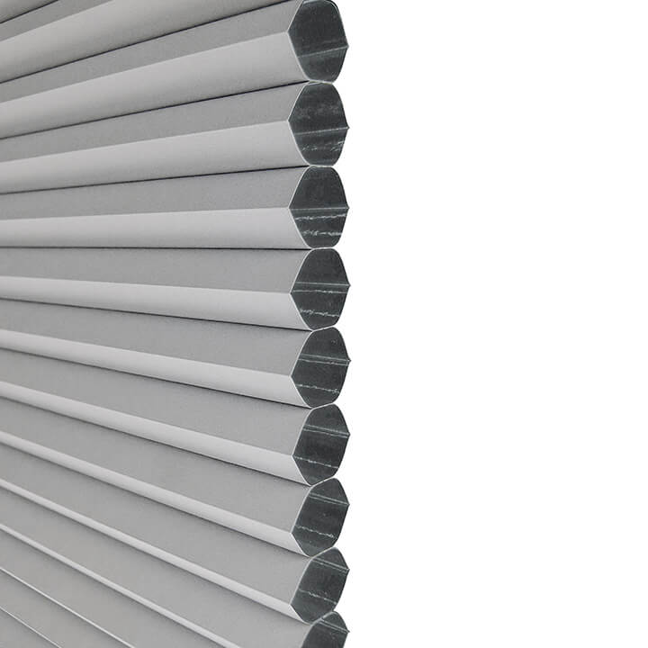 Odense Cordless Day And Night Blackout Honeycomb Shades Gray Sheen