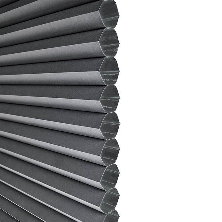 Odense Cordless Top-Down/Bottom-Up Blackout Honeycomb Shades Royal Gray