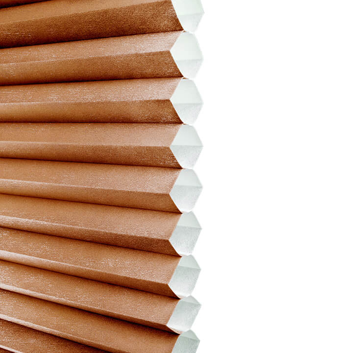 Odense Cordless Light-Filtering Honeycomb Shades Terra Cotta