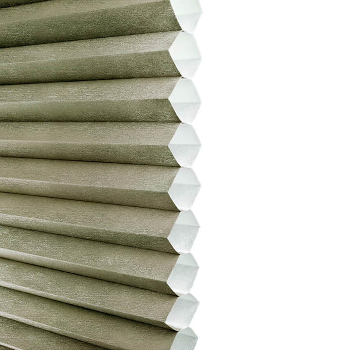 Odense Cordless Light-Filtering Honeycomb Shades Avocado