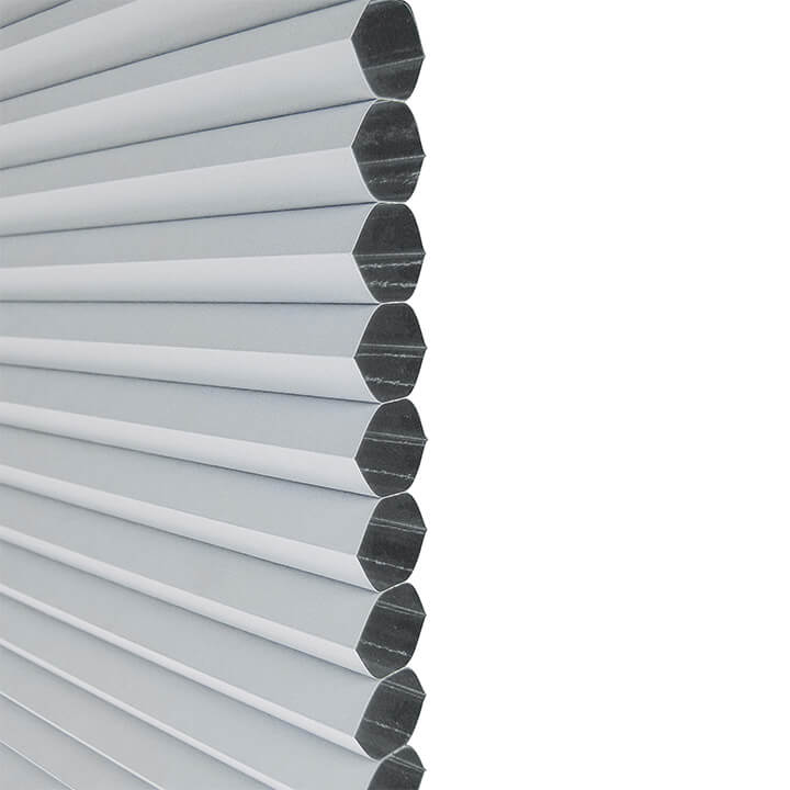 Odense Motorized Top-Down/Bottom-Up Blackout Honeycomb Shades Off-White