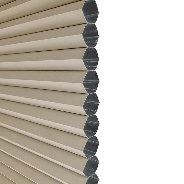 Odense Motorized Top-Down/Bottom-Up Blackout Honeycomb Shades Pongee