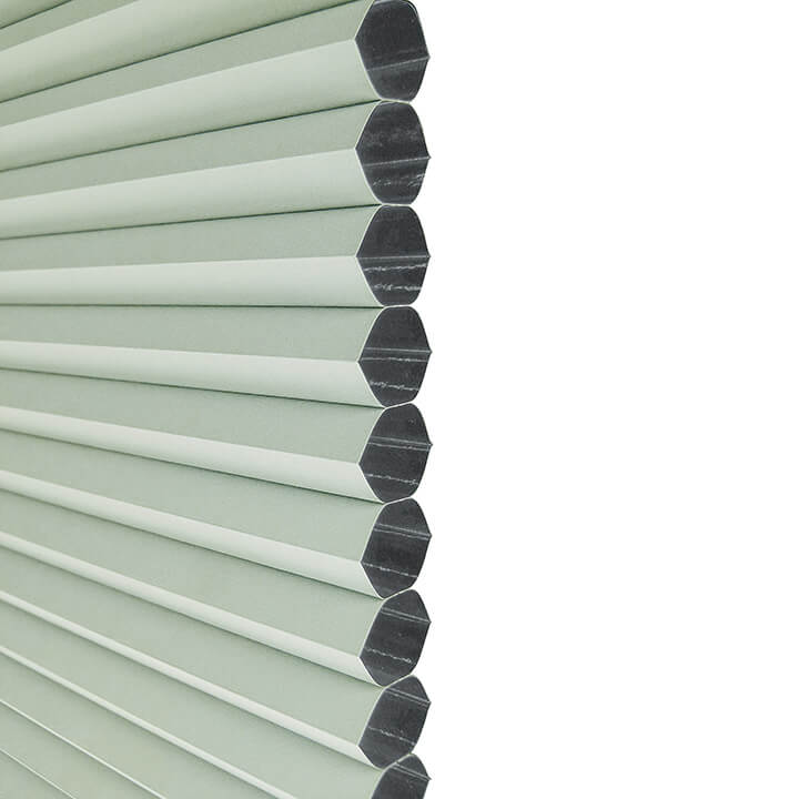 Odense Motorized Day and Night Blackout Honeycomb Shades Water green