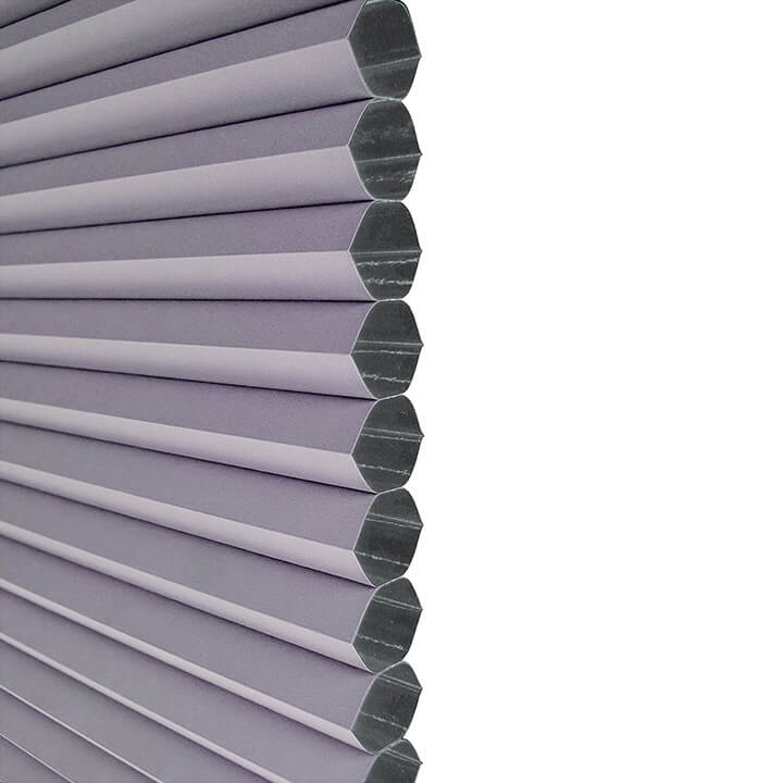 Odense Cordless Blackout Honeycomb Shades Wisteria
