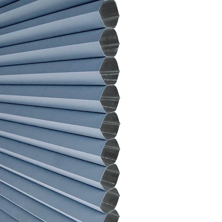 Odense Motorized Day and Night Blackout Honeycomb Shades Federal blue