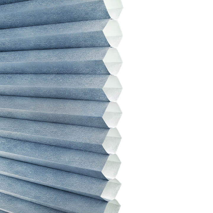Odense Motorized Top-Down/Bottom-Up Light-Filtering Honeycomb Shades Federal blue