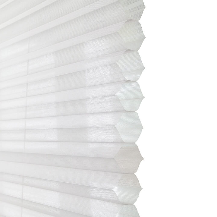 Randers Motorized Top-Down/Bottom-Up Sheer Honeycomb Shades off-white