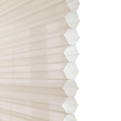 Randers Motorized Sheer Honeycomb Shades Alabaster