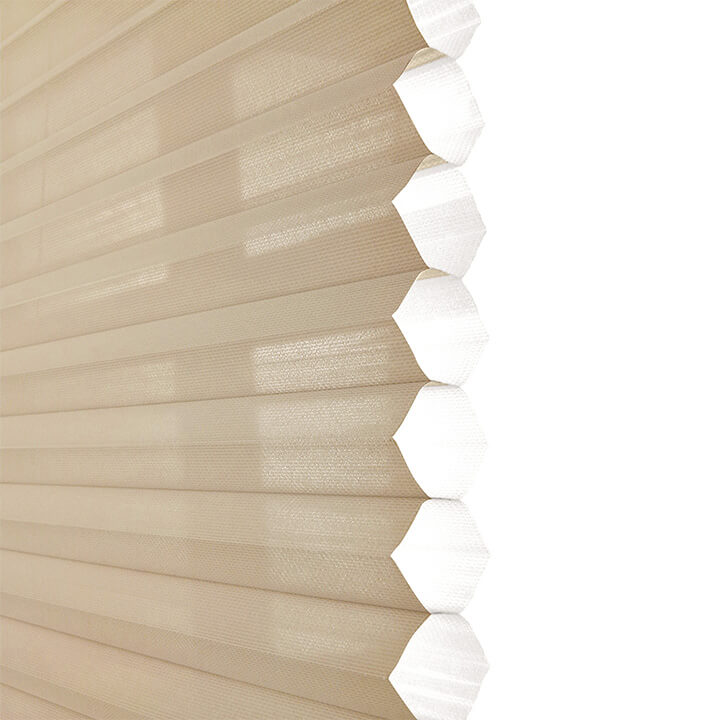 Randers Cordless Top-Down/Bottom-Up Sheer Honeycomb Shades Fawn