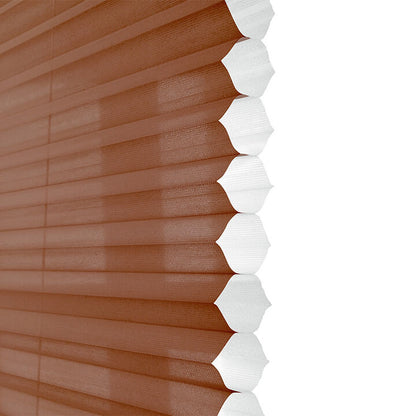 Randers Motorized Sheer Honeycomb Shades Terra Cotta