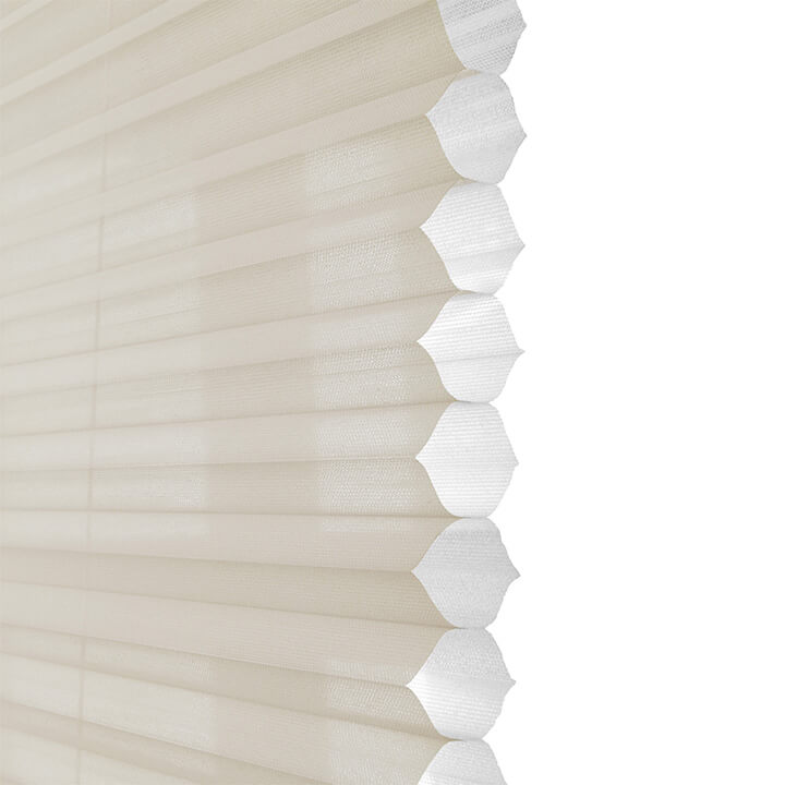 Randers Cordless Top-Down/Bottom-Up Sheer Honeycomb Shades Winter white